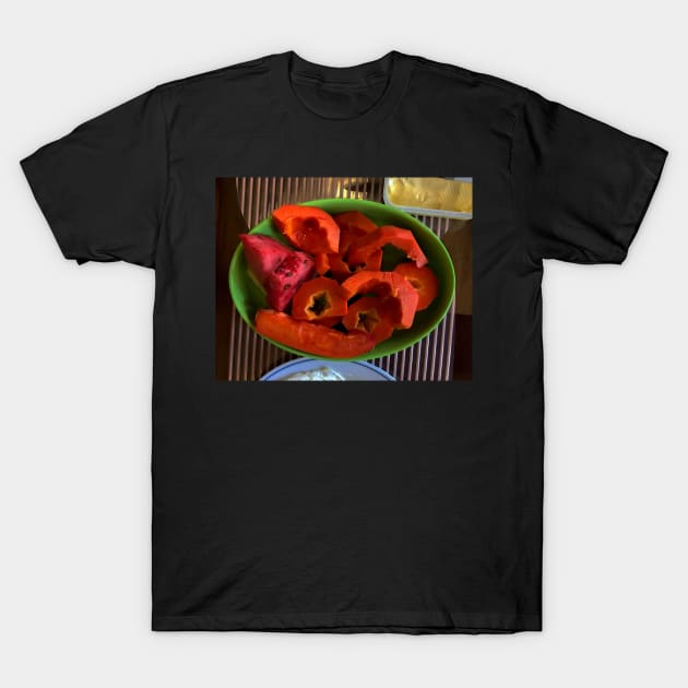 sliced papaya T-Shirt by likbatonboot